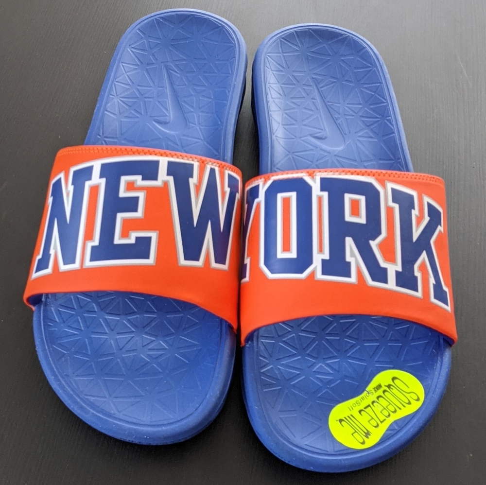NIKE NEW YORK KNICKS FLIP FLOP SLIDES, SOLD OUT